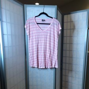 Nordstrom brand Bobeau pink & white knit top